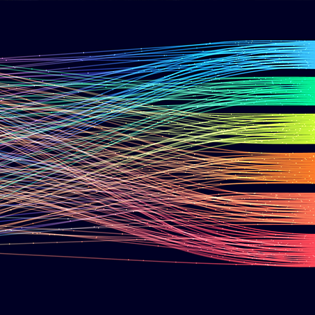 Abstraction of Colorful wires representing data
